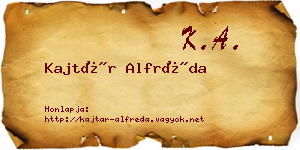 Kajtár Alfréda névjegykártya